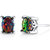 Black Opal Oval Stud Earrings Sterling Silver - Sterling silver