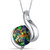 Black Opal Pendant Necklace Sterling Silver Round - Sterling silver