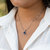 Blue Sapphire Pendant Necklace 14 Karat White Gold Pear 2.43 Cts