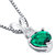 Emerald Pendant Necklace 14 Karat White Gold Heart 0.74 Carats