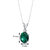 Emerald Pendant Necklace 14 Karat White Gold Oval 2.29 Carats