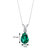 Emerald Pendant Necklace 14 Karat White Gold Pear 1.72 Carats