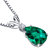 Emerald Pendant Necklace 14 Karat White Gold Pear 1.72 Carats