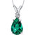 Emerald Pendant Necklace 14 Karat White Gold Pear 1.72 Carats - Green