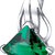 Emerald Pendant Necklace Sterling Silver Princess Cut 2 Carats