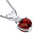 Garnet Pendant Necklace 14 Karat White Gold Heart 1.31 Carats