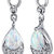 Opal Dangle Earrings Sterling Silver 1.00 Cts