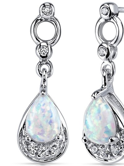 Peora Opal Dangle Earrings Sterling Silver 1.00 Cts product