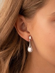 Opal Earrings Sterling Silver Oval Shape 3.50 Cts