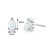 Opal Stud Earrings Sterling Silver Pear Shape 1.5 Carats