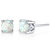 Opal Stud Earrings Sterling Silver Round Shape 1.5 Carats - White