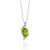 Peridot Pendant Necklace Sterling Silver Oval Shape