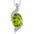 Peridot Pendant Necklace Sterling Silver Oval Shape - Sterling silver