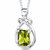 Peridot Pendant Necklace Sterling Silver Radiant 1.5 Carats - Green