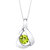 Peridot Sterling Silver Chiseled Pendant Necklace - Peridot/Silver