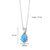 Powder Blue Opal Stala Pendant Necklace Sterling Silver