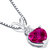 Ruby Pendant Necklace 14 Karat White Gold Heart Shape 1.1 Carats