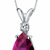 Ruby Pendant Necklace 14 Karat White Gold Pear Shape 2.49 Carats