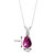 Ruby Pendant Necklace 14 Karat White Gold Pear Shape 2.49 Carats