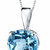 Swiss Blue Topaz Pendant 14 Karat White Gold Round 2.31 Carats