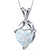 White Opal Pendant Necklace Sterling Silver Heart 2.5 Carats - White Opal
