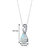 White Opal Pendant Necklace Sterling Silver Pear 1.75 Carats