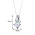 White Opal Pendant Necklace Sterling Silver Princess