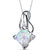 White Opal Pendant Necklace Sterling Silver Princess - Sterling Silver