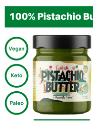 Turkish 100% Pistachio Butter - Unsweetened (30 Day Stock)