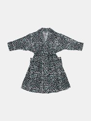 Mod Leopard Bamboo Adult Robe - Gray