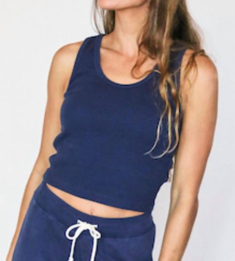 Blondie Tank In Navy - Navy