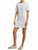 Emilia Terry Dress In White - White