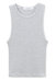 Gigi Rib Tank Top In Heather Grey