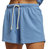 Layla French Terry Sweat Shorts In Blue - Blue