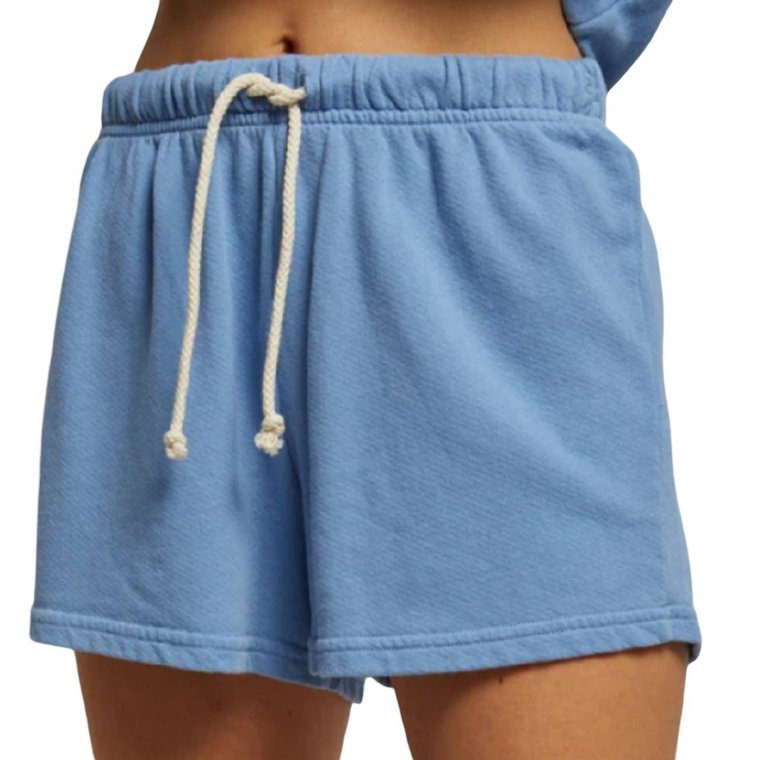 Layla French Terry Sweat Shorts In Blue - Blue