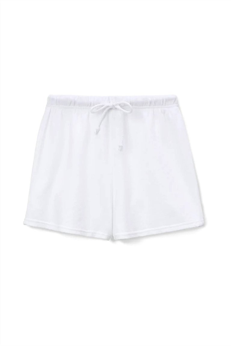 Layla French Terry Sweatshorts In White - White