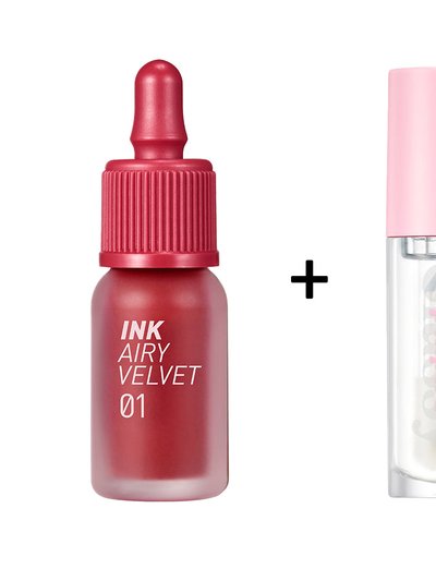 Peripera Ink The Airy Velvet [#1] + Ink Glasting Lip Gloss [#1] product