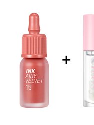 Ink The Airy Velvet [#15] + Ink Glasting Lip Gloss [#1]