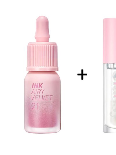 Peripera Ink The Airy Velvet [#21] + Ink Glasting Lip Gloss [#1] product
