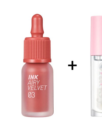 Peripera Ink The Airy Velvet [#3] + Ink Glasting Lip Gloss [#1] product