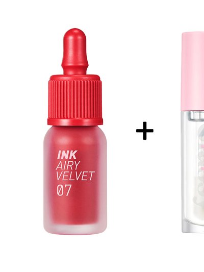 Peripera Ink The Airy Velvet [#7] + Ink Glasting Lip Gloss [#1] product