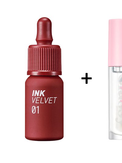 Peripera Ink Velvet [#1] + Ink Glasting Lip Gloss [#1] product