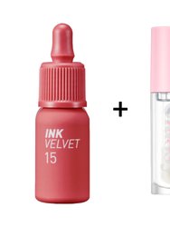 Ink Velvet [#15] + Ink Glasting Lip Gloss [#1]