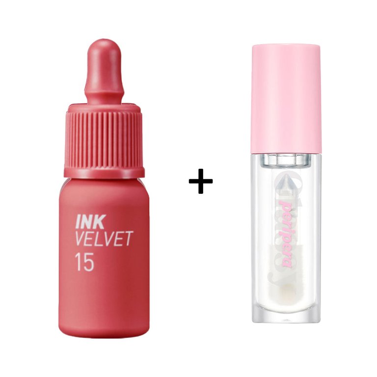 Ink Velvet [#15] + Ink Glasting Lip Gloss [#1]