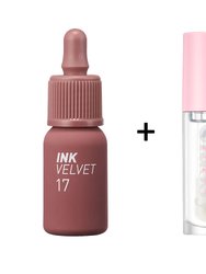 Ink Velvet [#17] + Ink Glasting Lip Gloss [#1]