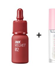 Ink Velvet [#2] + Ink Glasting Lip Gloss [#1]