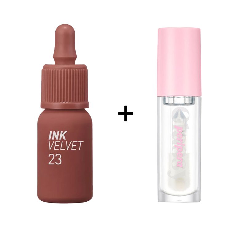 Ink Velvet [#23] + Ink Glasting Lip Gloss [#1]