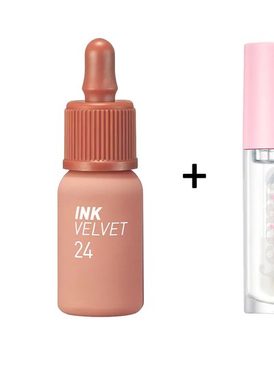 Peripera Ink Velvet [#24] + Ink Glasting Lip Gloss [#1] product