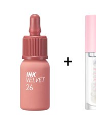 Ink Velvet [#26] + Ink Glasting Lip Gloss [#1]