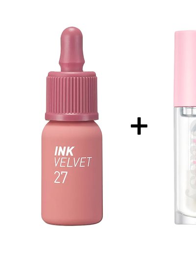 Peripera Ink Velvet [#27] + Ink Glasting Lip Gloss [#1] product